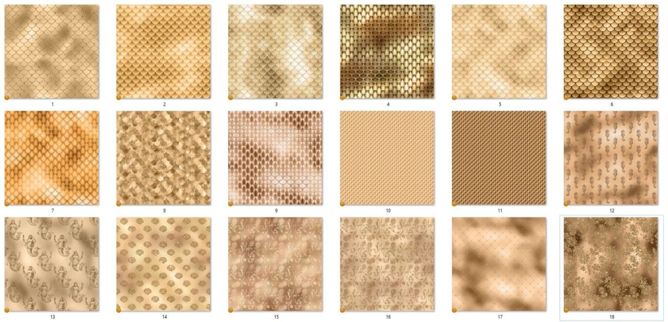 Gold Mermaid Scales Digital Paper, gold mermaid scales, mermaid glitter seamless textures, tileable backgrounds